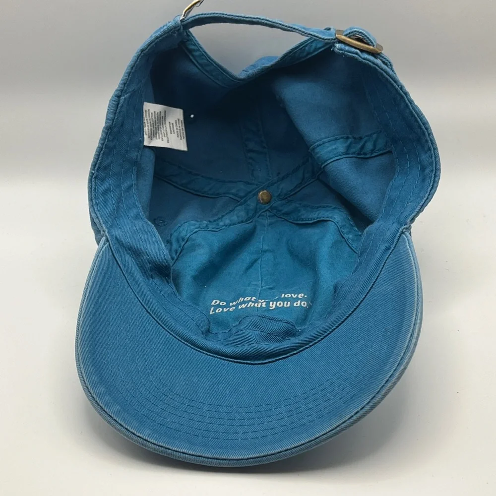 Life Is Good Sky Blue Baseball Hat with Pink Heart Patch